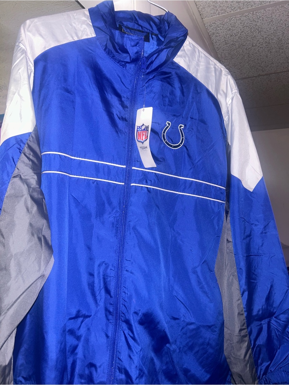 Indianapolis Colts Men's Royal Blue & White Windbreaker Jacket